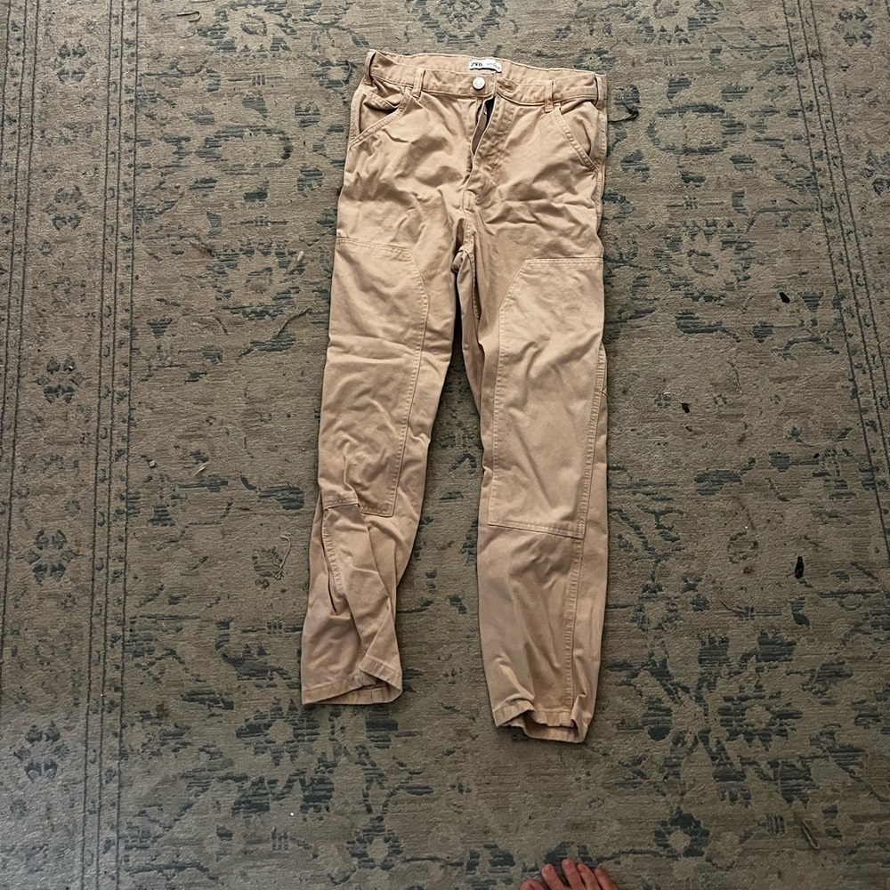 Zara pale pink cargo pants